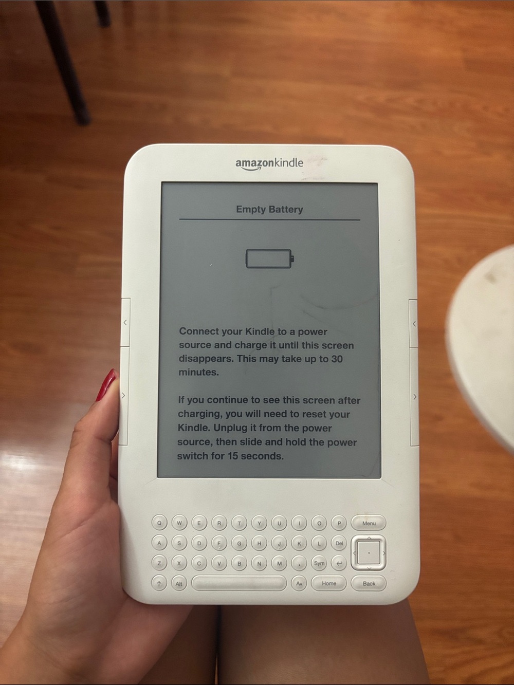 White Amazon Kindle